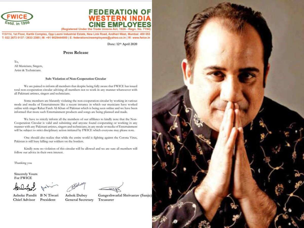 FWICE issues warning to Indian musicians not to work with Pakistani Singers and Artists