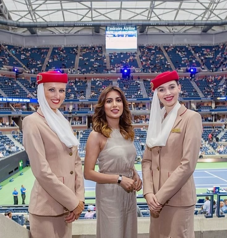 Emirates Airlines invited Mehwish Hayat for the finals of the US Open